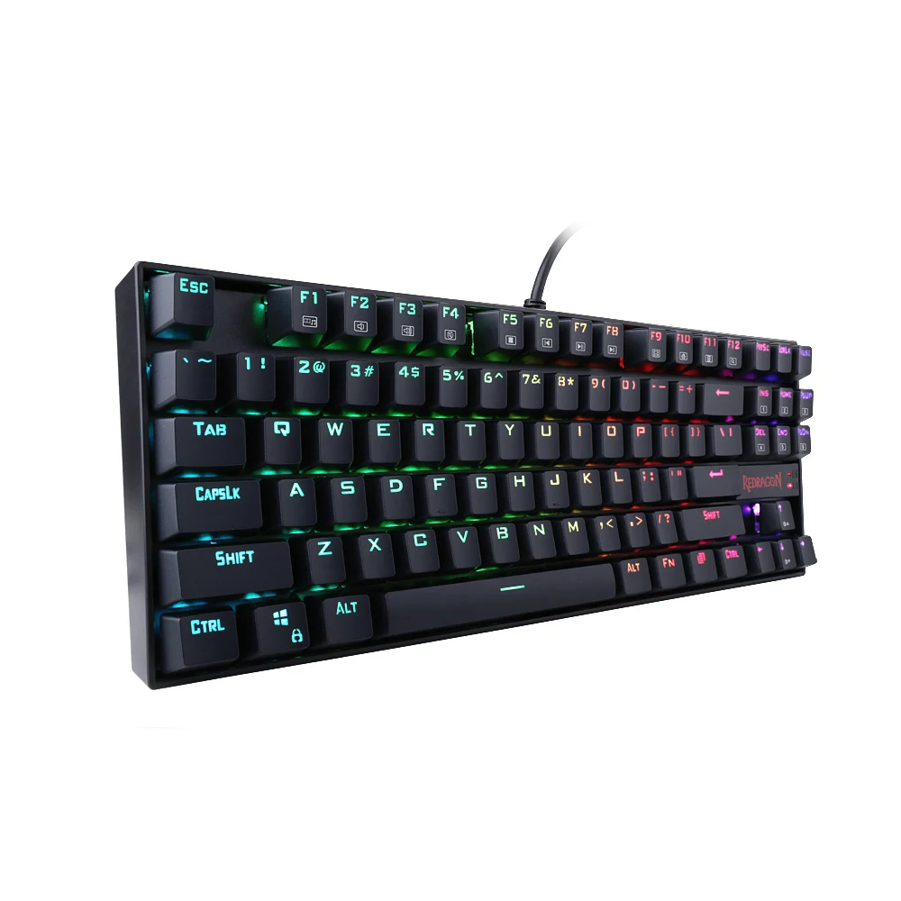 Игровая клавиатура Redragon механическая клавиатура K552 87 ключ светодиодный RGB Механическая с подсветкой компьютерная клавиатура с подсветкой