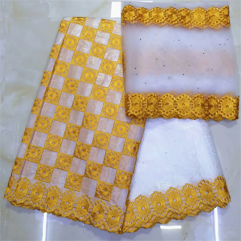 Белый Базен riche getzner африканская ткань tissu dentelle strass perle guinea brocade Ткань Базен riche ткань 7 ярдов/лот LYB