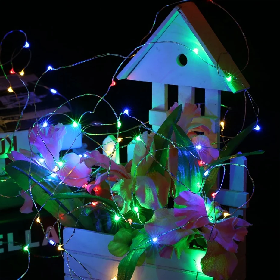 

ALIEN 1M 2M 3M 5M Copper Wire LED Fairy String Waterproof Chirstmas Party Holiday Wedding Xmas Decoration Light Include Battery