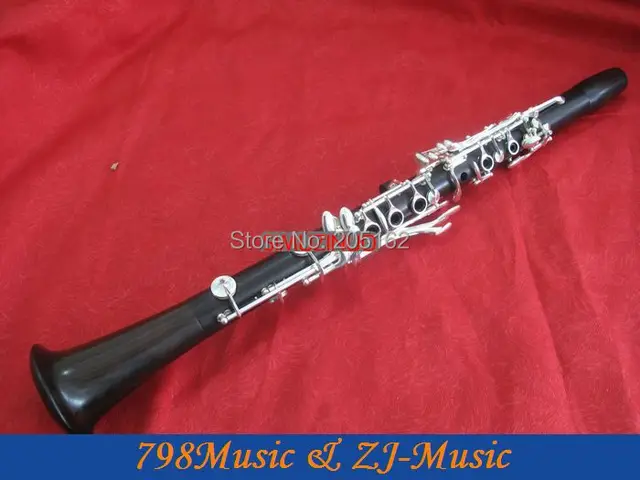 Cheap Magnificent professional Clarinet Black wooden Silver plated 17 key Italian Pads