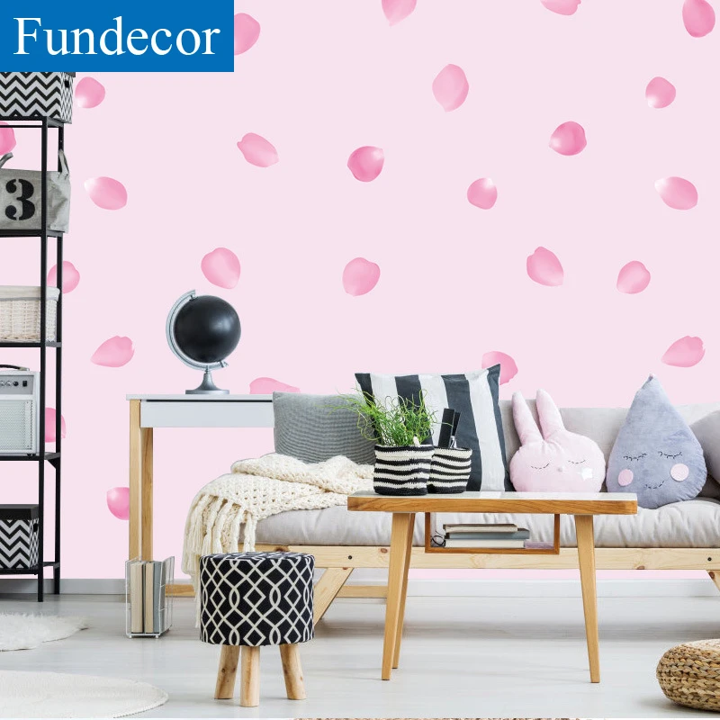 [Fundecor] розовые лепестки самоклеющиеся обои для гостиной спальни комнаты девочек