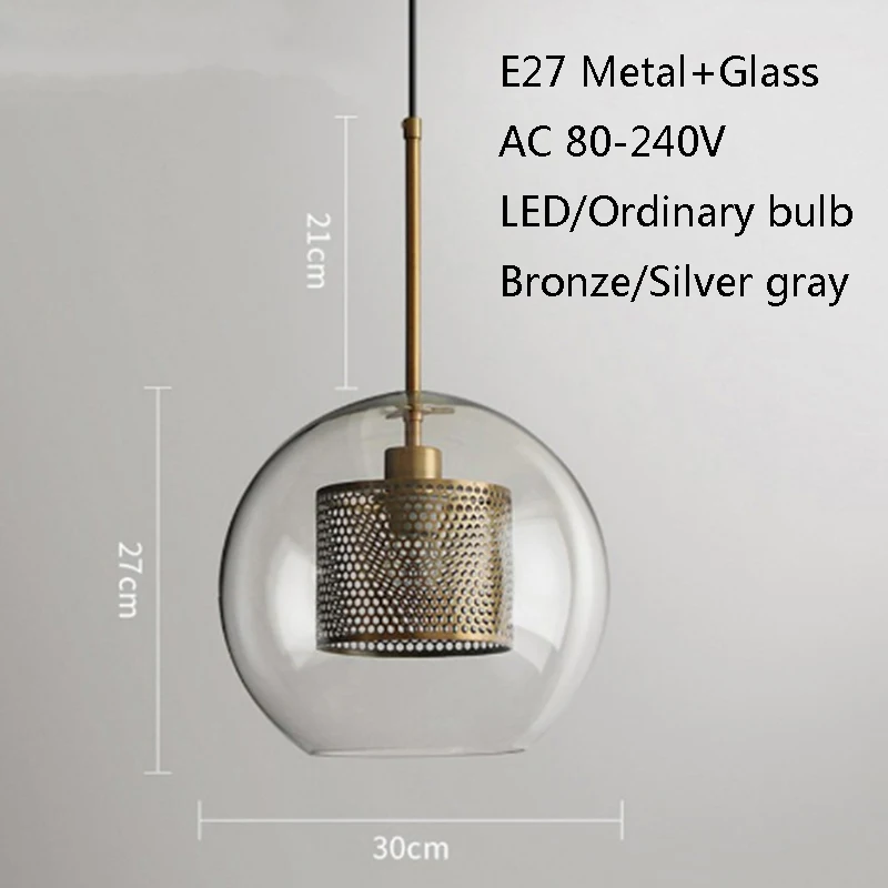 Скандинавский современный простой стеклянный шар с одной головкой E27 светодиодный подвесной светильник индивидуальное декоративное освещение для гостиной спальни кафе