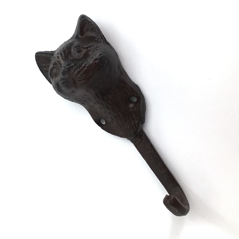 

1x Cast Iron cat Coat hook american household countryside style clothes hanging hook fashion wall decoration robe hooks hangers