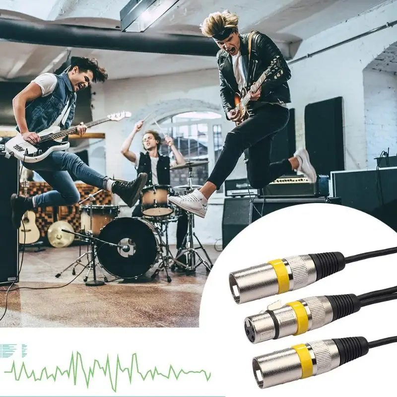 3Pin XLR гнездовой разъем для двойной 2 Штекерный Y сплиттер 30 см Кабель адаптер
