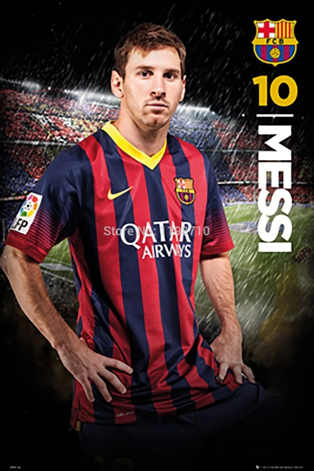 WVUR Póster de Leo Messi de 20 x 30 cm 