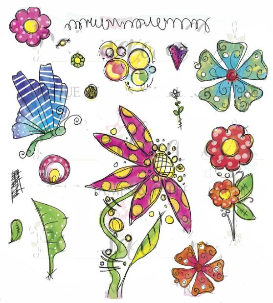 

Flowers Transparent Clear Stamp/Seal for DIY scrapbooking/photo album Decorative clear stamp A0298