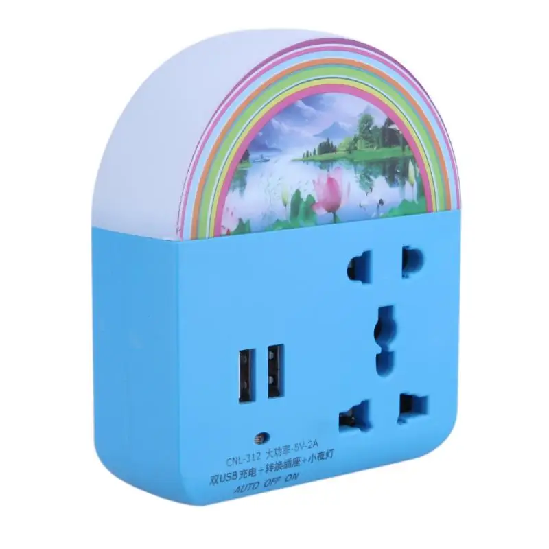 

Multi Function 3 In 1 Dual USB Charger 110-220v with Universal Adaptor Socket Outlets