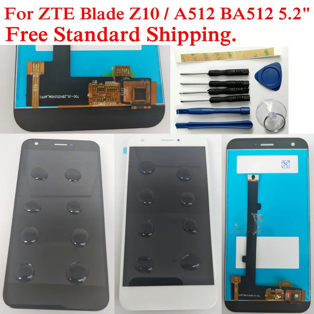 

Shyueda For ZTE Blade Z10 / A512 BA512 5.2" 100% Test AAA+ LCD Display Touch Screen Digitizer with free tools