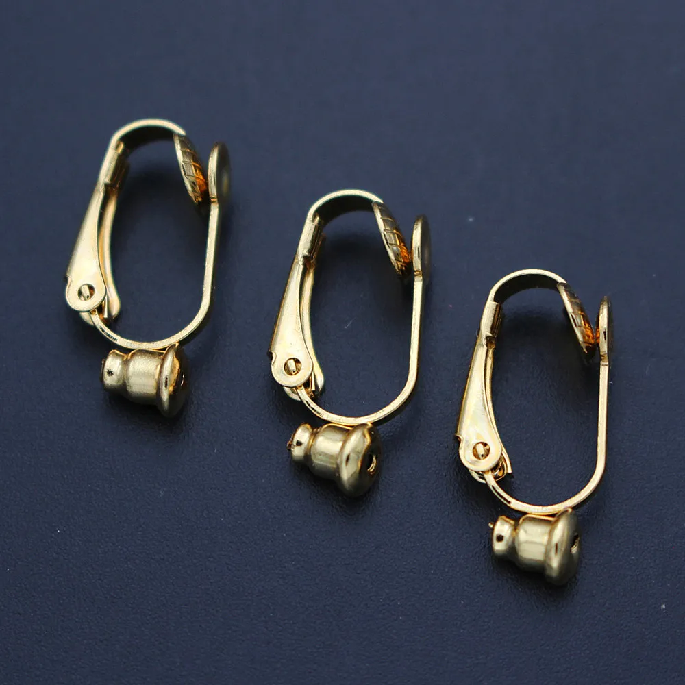 50pcs Stainless Steel Earrings Adapter Clip On Earrings DIY