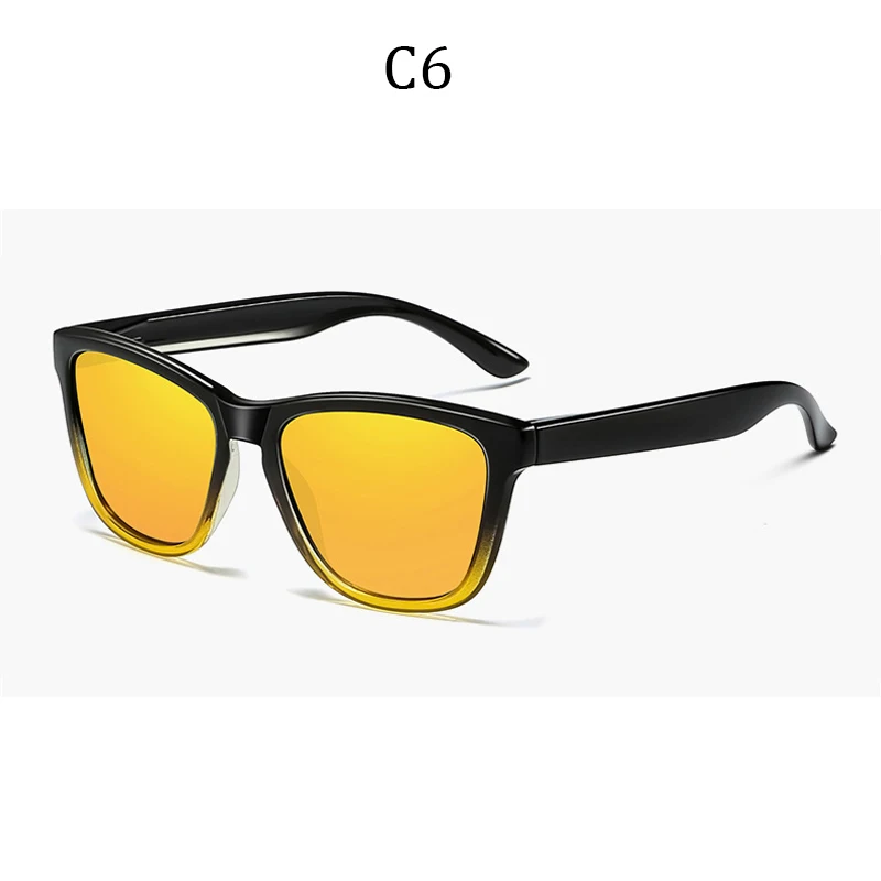 AOZE, брендовые поляризованные солнцезащитные очки, мужские, классические, спортивные, солнцезащитные очки, женские, для улицы, для вождения, очки, цветные линзы, UV400 - Цвет линз: 0717 C6
