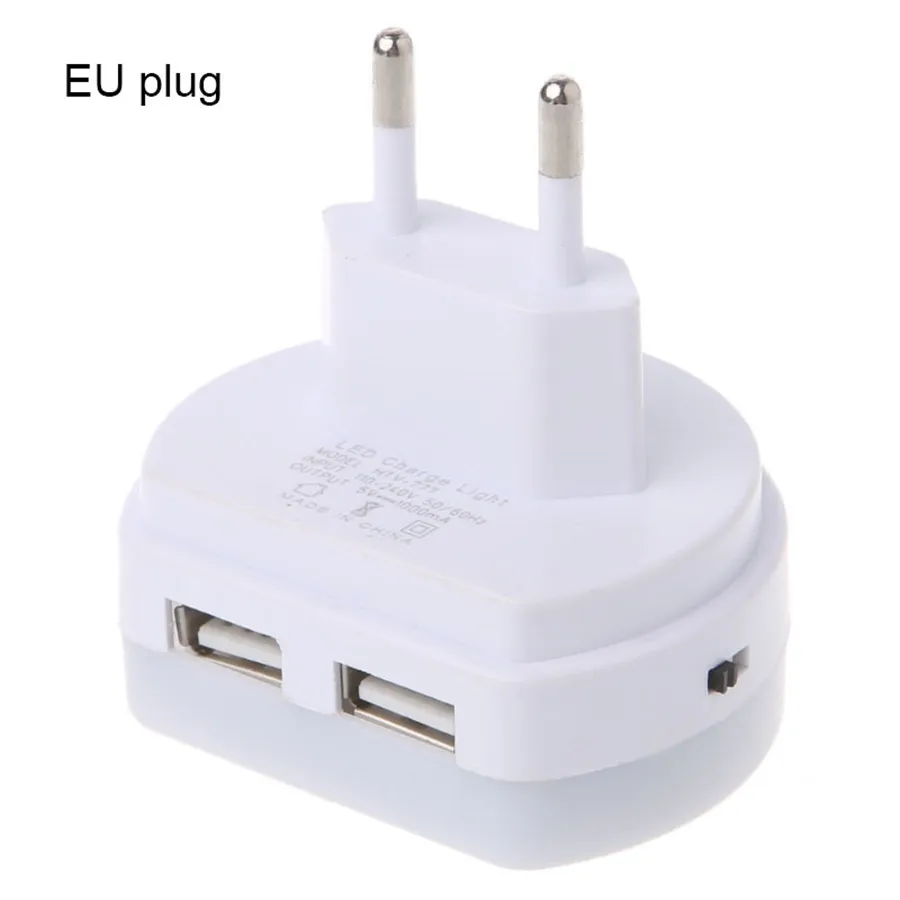 Лампа светодиодная 5 В 1 а с двойным Usb разъемом штепсельная розетка стандарта