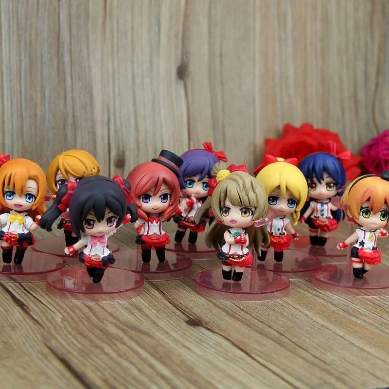 Новинка 9 шт./лот 6 см ПВХ Японские Аниме фигурки love live! Q школьная форма ver. Экшн