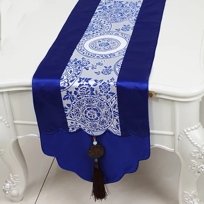 الراقية اليشم خليط الصينية الجدول عداء الديكور الفاخرة الجدول الحصير عالية الكثافة الحرير الديباج الشاي مفرش طاولة مستطيل