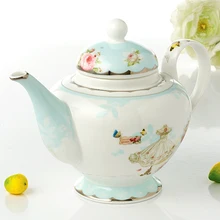 Романтический Кружевной керамический кофейник с фильтром, цветочный чайник из костяного фарфора, высококачественное оформление свадебных подарков