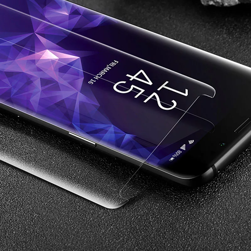 2 шт., для samsung Galaxy Note 10 Pro, полностью жидкий клей, закаленное стекло, защита экрана, 3D изогнутый, с большим ультратонким УФ-светильник