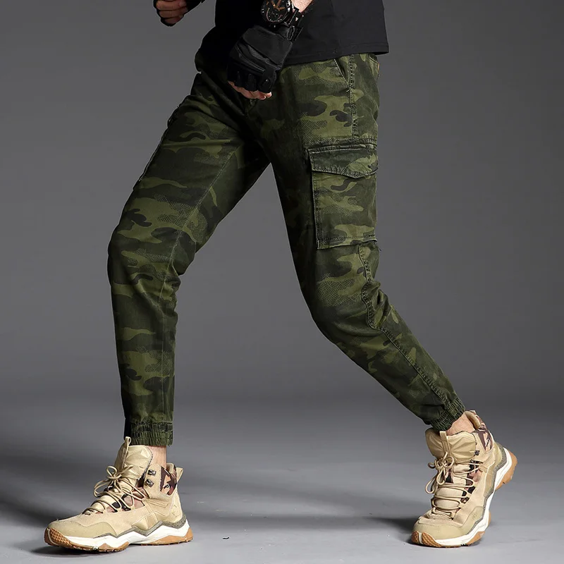Mens Joggers Track Pants Cargo Pants Men Tactical Camo Overalls Pants Military Fashions Camouflage Trousers Clothes Streetwear