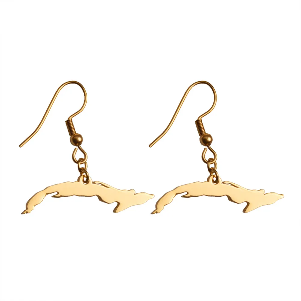 

Gold Color Cuba Maps Charm Earrings for Women Girls Map of Cuba Ethnic Jewelry Gifts #J0425