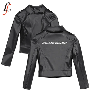 

Billie Eilish New K pop Harajuku Autumn Winter Leather Style Solid Print Jacket Basic Women Slim Zipper Leather clothing Jackets
