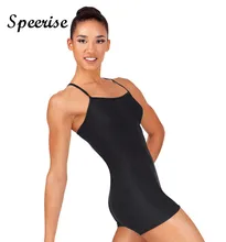 Speerise Women Y-Back Short Camisole Gymnastice Leotards Spandex Dancewear Unitard Basic Biketard