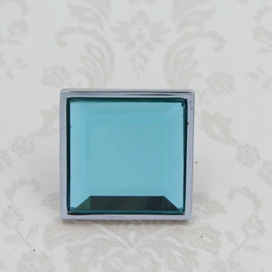 34mm square kitchen cabinet knobs blue glass crystal drawer knobs silver zinc alloy dresser wardrobe handles - Square Kitchen Cabinet Knobs 34mm square kitchen cabinet knobs blue glass crystal drawer knobs silver zinc alloy dresser wardrobe handles - Square Kitchen Cabinet Knobs