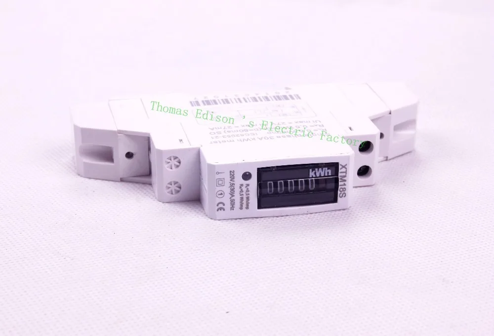 

Din rail single phase two wire energy meter 5(30)A 50HZ 220V 230V Watt hour Analog KWH meter