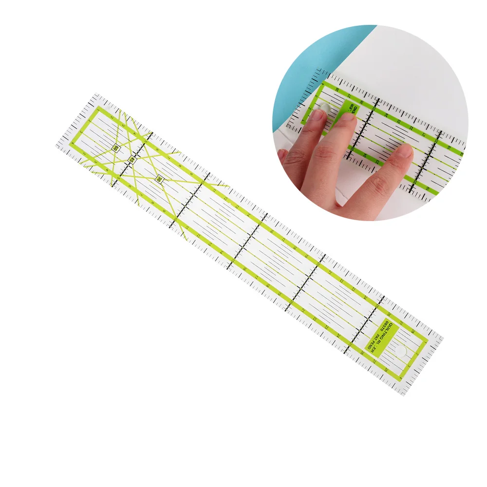 

1Pcs New Handmade Sewing Rulers Drawing Ruler Patchwork Feet Yardstick Tailor Double-color Cutting Quilting Sewing Supplies