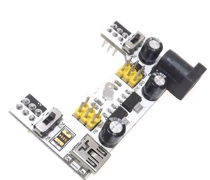 

Fannyda Power module bread board special 2 way bread plate module compatible with 5V/3.3V DC voltage regulator module