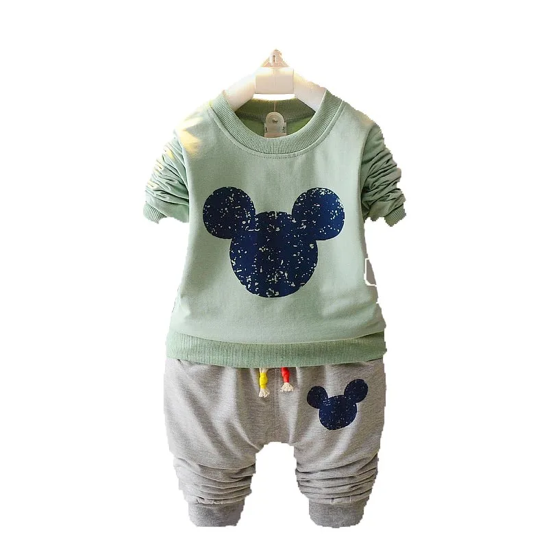 

Kids Fall Clothes Mickey Clothing Set Unisex Boutique Outfit Sets Long Sleeve Mickey Suit Autumn Cute Casual Children Clothing