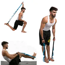 Йога растягивающийся ремень для йоги с 10 гибкими петлями Пилатес тренировок безопасности и выживания Z928