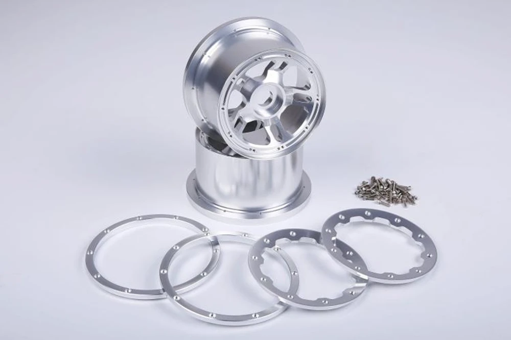 

2pcs CNC machining Aluminum alloy rear wheel hub set assembly for 1/5 scale HPI racing KM 5B 5T 5SC LOSI TDBX FS MCD rc toys car