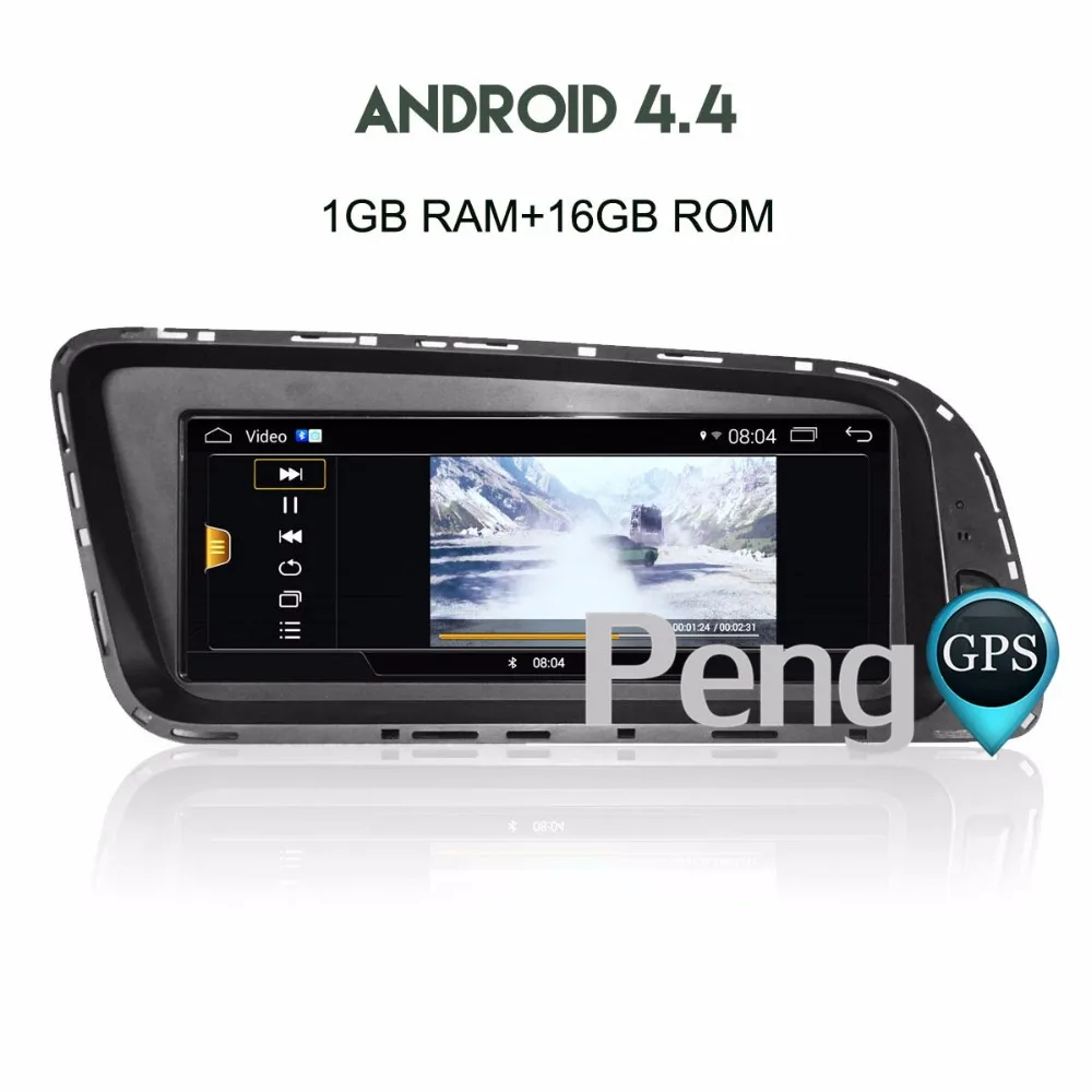 Discount Quad Core DVD Player 2 Din Stereo Android System Car Radio for AUDI Q5 2009-2015 (with Original AUX) LVDS square 10PIN Headunit 5