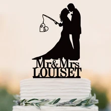 Не образуются затяжки на Статуэтка для свадебного торта-персонализированные день рождения торт Топпер, пользовательские Mr Mrs фамилия