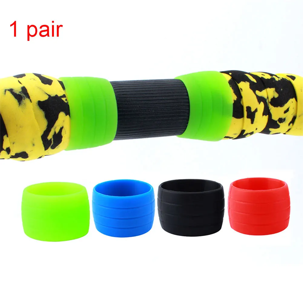 

2PCS Accessory Tape Silicone Round Road Bikes Wrap Belt Fasten Cycling Soft Fixing Ring Elastic Loop Sleeve Bicycle