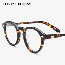 Ацетатная оправа для очков мужские новые винтажные круглые очки для женщин Ретро близорукость оптическая оправа для очков очки ботаника Milzten