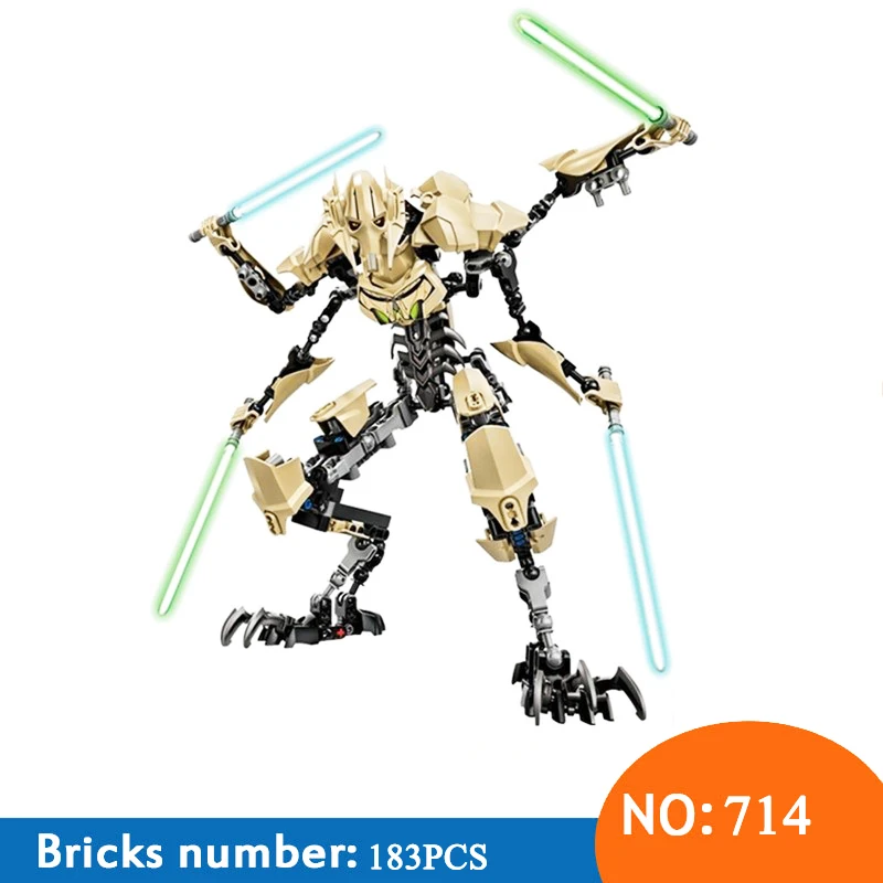 

KSZ 714 STAR WARS Blocks Constraction General Grevious Figures Model Compatible with 75112 Building Blocks Toys For Children