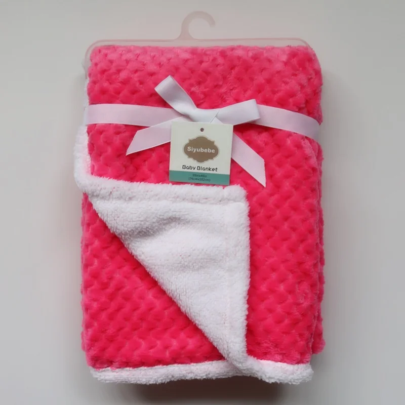 Детское Флисовое одеяло ананасовая сетка одеяло s термальный младенческий Пеленальный конверт Bebe коляска Обертывание Для Постельное белье для новорожденных малышей одеяло s - Цвет: B
