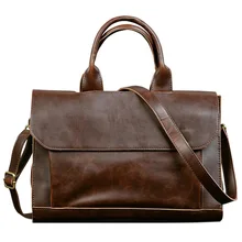 Роскошный брендовый мужской портфель Crazy Horse кожаная сумка для ноутбука деловая сумка на плечо для мужчин сумка-мессенджер А4 Кожаные Офисные Сумки