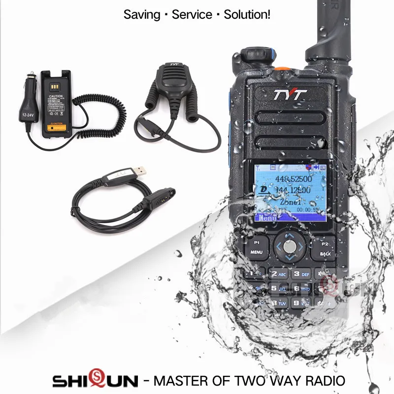 TYT DMR радио IP67 водонепроницаемая Двухдиапазонная рация лучше чем Baofeng Φ Plus GPS Радио