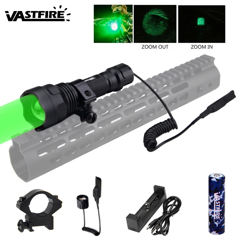 Lumière Blanche Rifle Lampe De Poche LED Torche Lampe De Chasse Aluminium