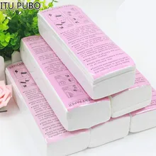 100 шт эпилятор для удаления волос, нетканый эпилятор для депиляции, восковая полоска, рулон бумаги, воском и бумажным удалением, Депиляционная бумага