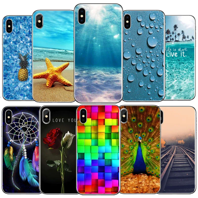 

Stylish Summer Blue sea Beautiful scenery Phone Case for iPhone 7 4s SE 5 5S 6 6S 7 Plus 8 8 Plus X High quality Soft TPU Cover