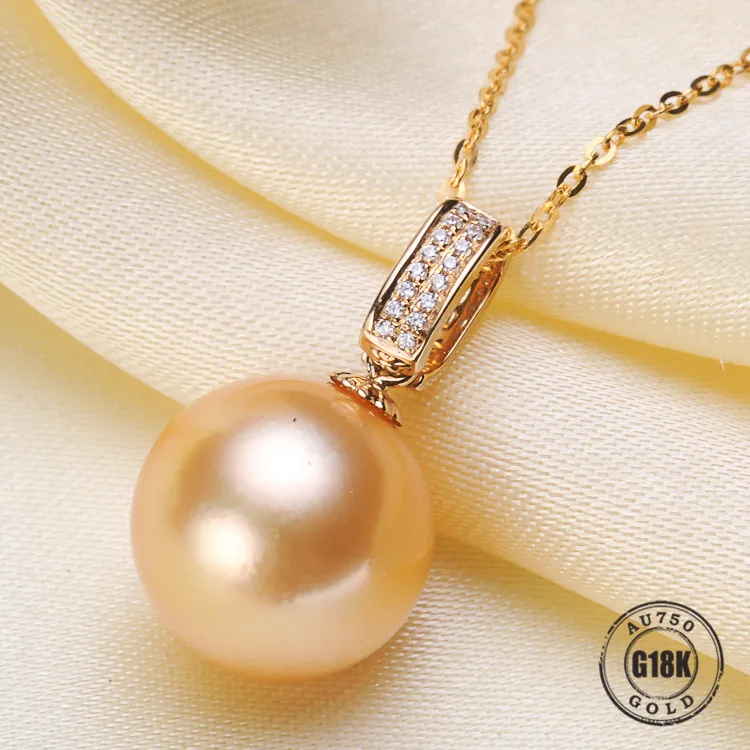 Luxury genuine G14K Gold Accessories Fashion Pearl Pendant Settings
