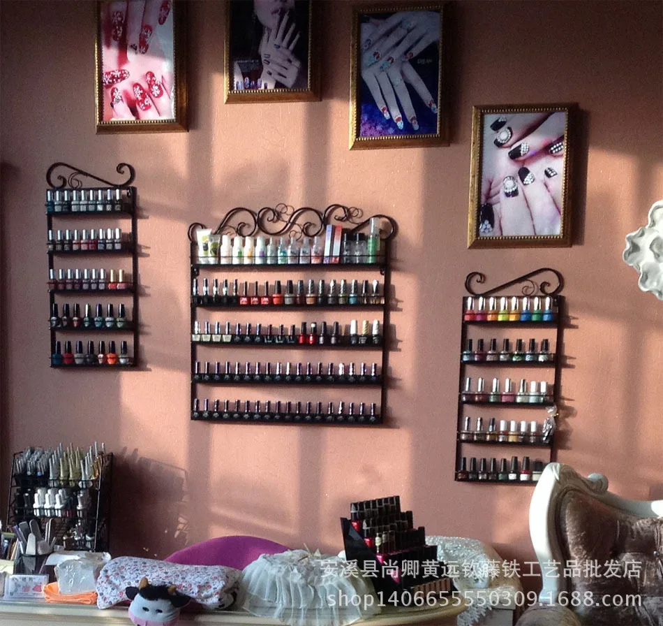 Новая стойка для лака ногтей кованая железная рама полка магазина выставочный