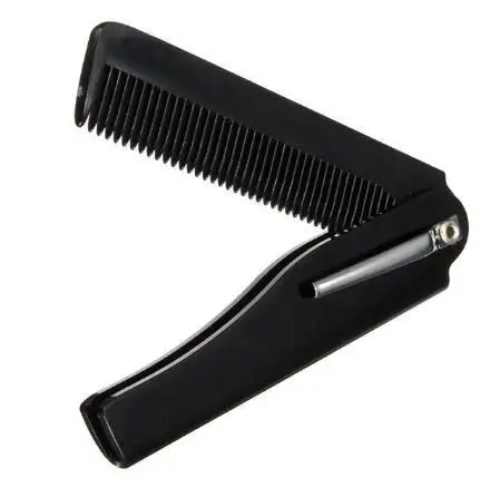 

Tebieda 1Pcs Men's Special Folding Comb Travel Commercial Plastic Folding hair brush Moustache Comb