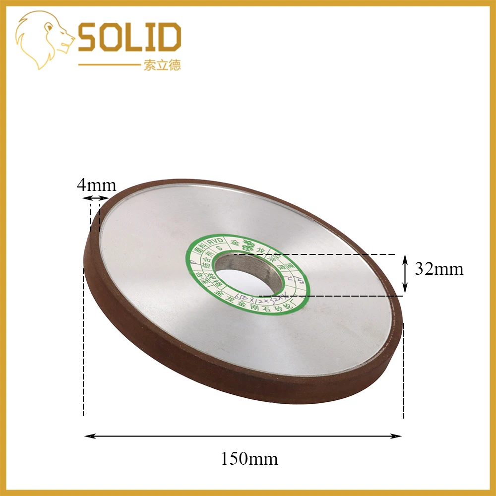 Алмазный шлифовальный круг 150 мм шлифовальный станок шлифовальные круги для стальной фрезерной заточной станок 1 шт. Grit150/240/320/400