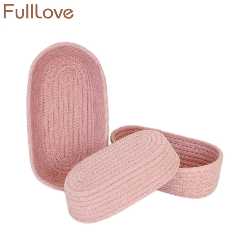 Fulllove 3 قطعة/المجموعة اليدوية الوردي الغسيل bakset القطن ماكياج التجميل المنظم سلال التخزين صناديق المجوهرات الغذاء اللعب desktop Fulllove 3 قطعة/المجموعة اليدوية الوردي الغسيل bakset القطن ماكياج التجميل المنظم سلال التخزين صناديق المجوهرات الغذاء اللعب desktop