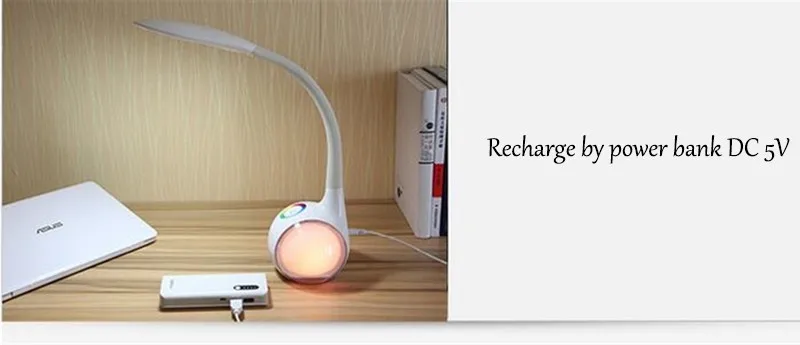 Современная креативная Светодиодная настольная лампа с изменением цвета, ночник, светильник для чтения с защитой глаз, Детский Светильник для спальни, кабинета, офиса