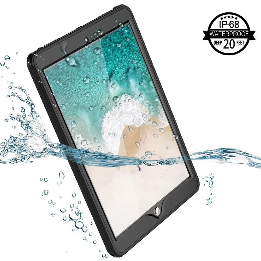 

Waterproof Case For iPad Pro 10.5 inch Waterproof Shockproof Dustproof Anti-scratch For iPad 10.5" Cover Skin Black