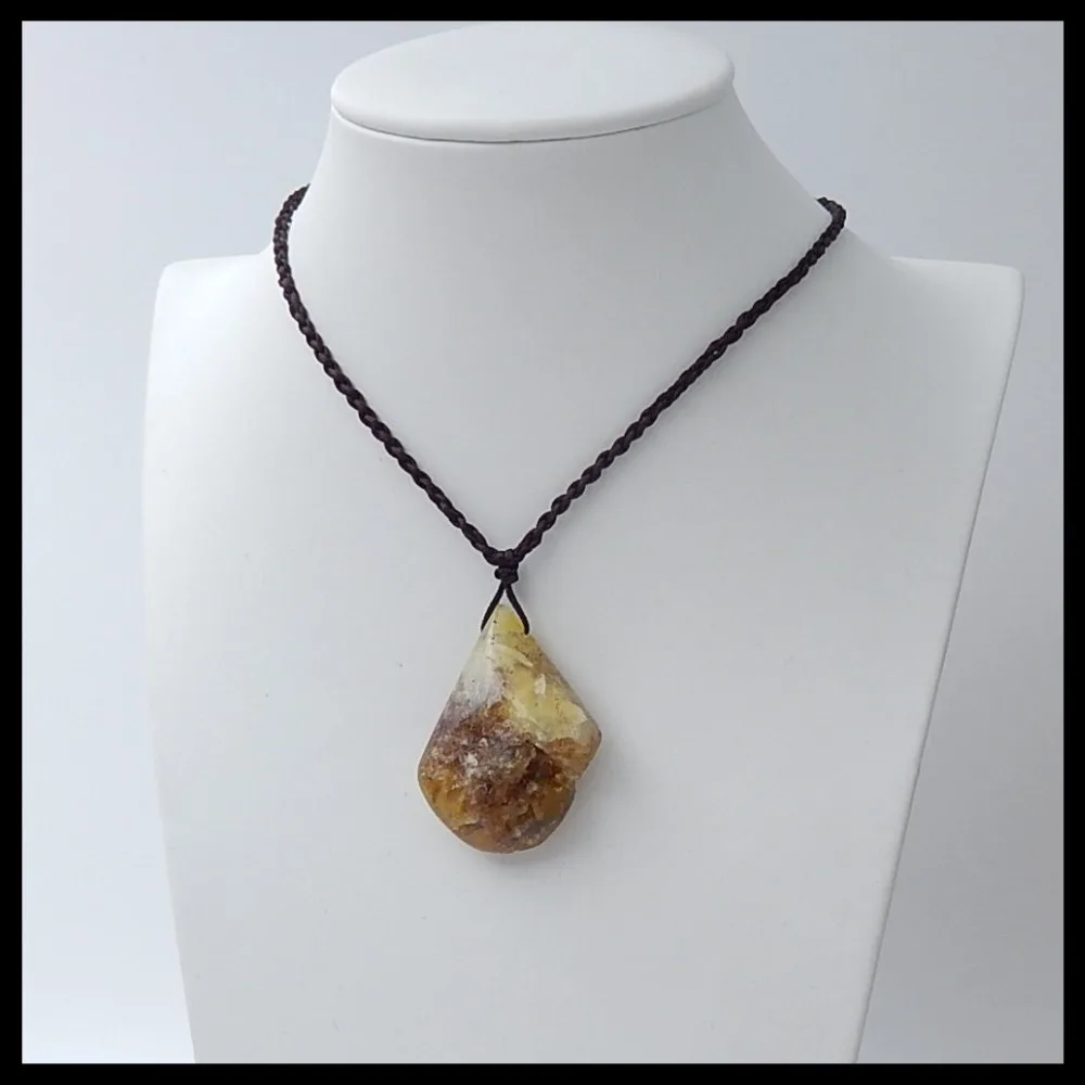 

Fashion jewelry Necklace ,Nugget Yellow Opal Fashion jewelry Necklace,40x30x13mm,13.7g