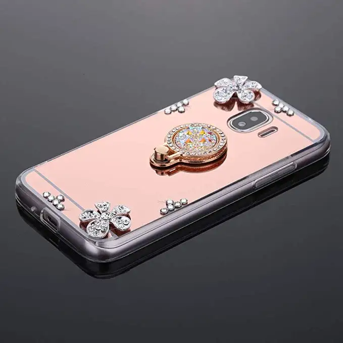 3D зеркальный чехол для samsung Galaxy J2 2018 J250 SM J250F мягкий Bling задняя крышка телефона Pro